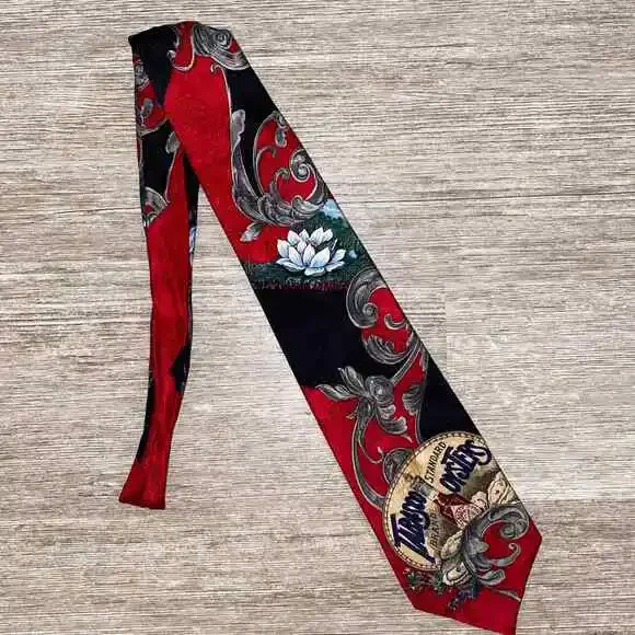 Men’s Tabasco 100% Silk Tie Red - Picture 1 of 3